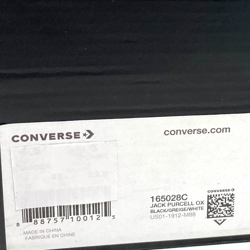 💖MEGA SALE💖Converse Jack Purcell OX Women's Low Top Black White Zebra 165028C - Picture 9 of 10